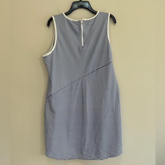 Tommy Bahama Island Zone Aubrey Cassia Navy Blue and White Striped Dress, L - Picture 3 of 9